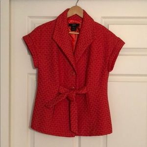 Coral blazer top